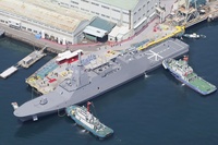 新型護衛艦FFMの1番艦「もがみ」就役　高いステルス性能、機雷除去も可能