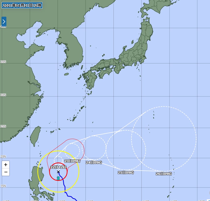 台風2号（スリゲ）の予想進路は 気象庁予報 日本接近はいつ 2021年4月