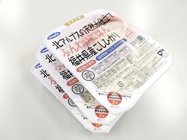 試食用に中国へ発送した福井米のパックご飯